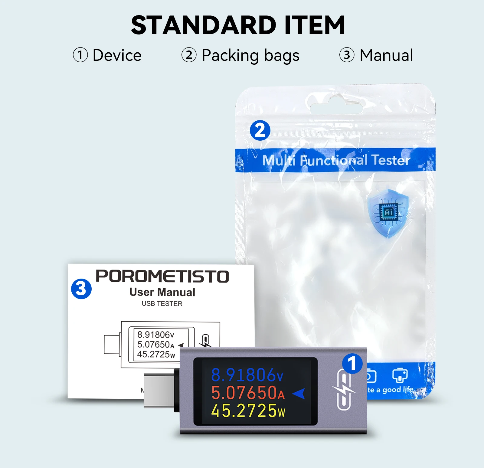 UT02C UT03C Typ-C Tester Multifunktions-Digitalanzeige DC Spannung Strom Leistungsmesser Telefon Ladetester DC 4-30V 0-12A – Detail 20
