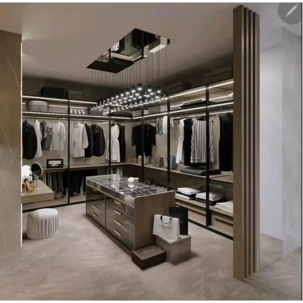 Modular Wardrobe Freestanding Closet Clothing Rack with Shelves