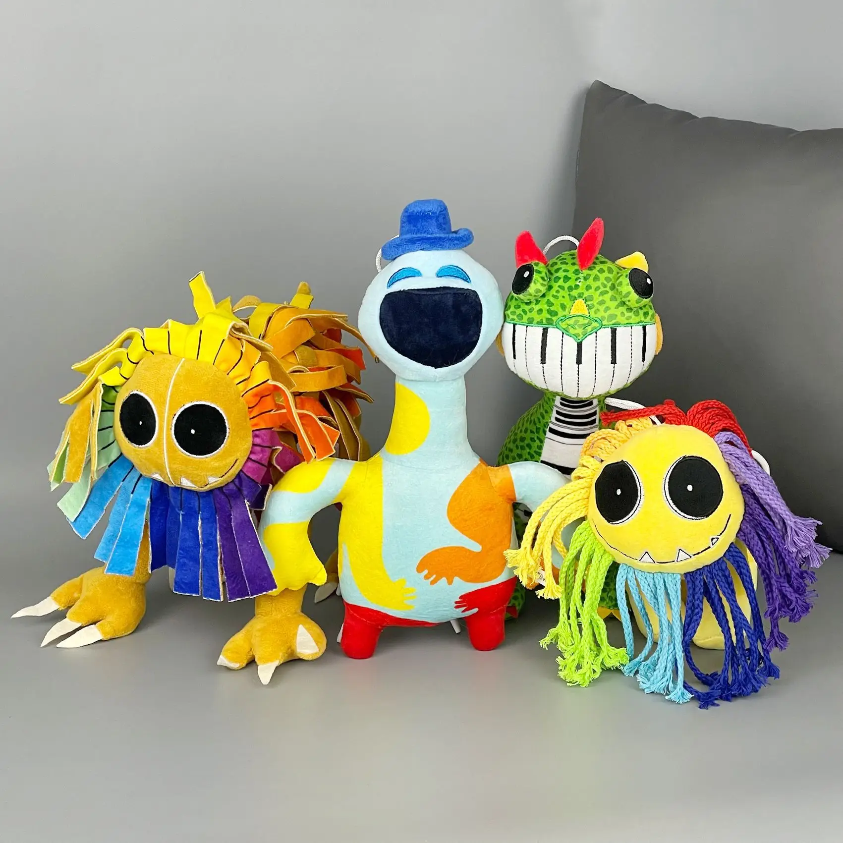 Image of Poppy Playtime Yarnaby Bunter Löwen-Plüschtier Weiche Stoffpuppe Cartoon-Tier Sammlerstück Geschenk für Erwachsene Fans Wohndekoration