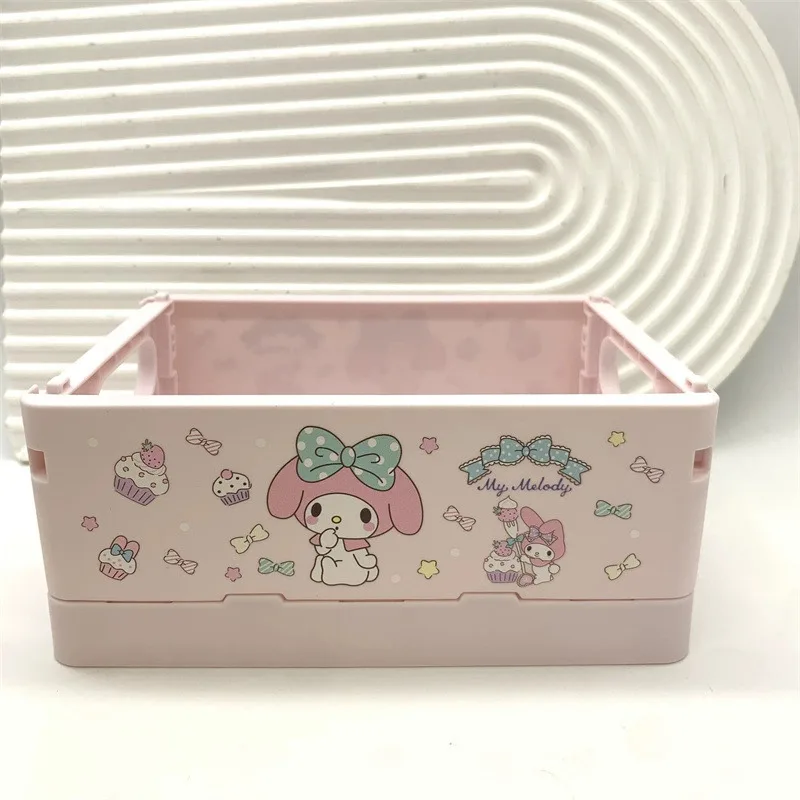 صندوق تخزين قابل للطي من ميلودي - منظم سطح المكتب قابل للتكديس من ليلو آند ستيتش للوازم المدرسية