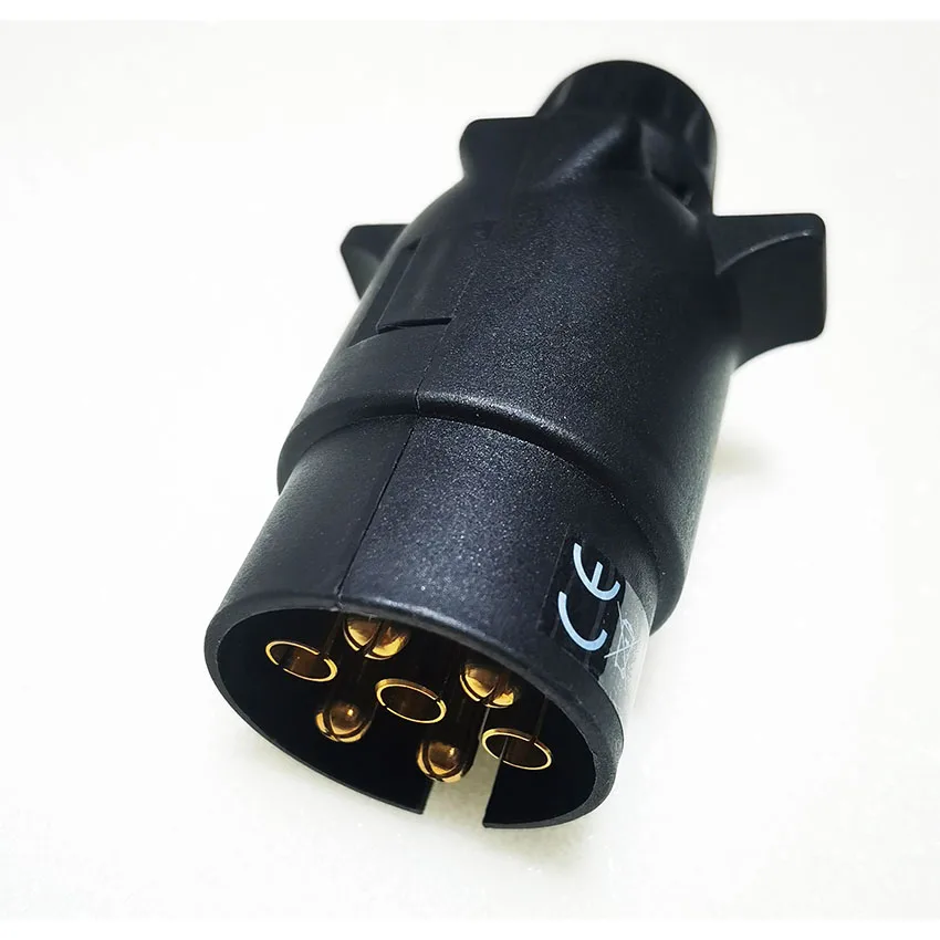 Euro   High Quality 7-Way 12V/24V Plastic Trailer Plug Socket Connector