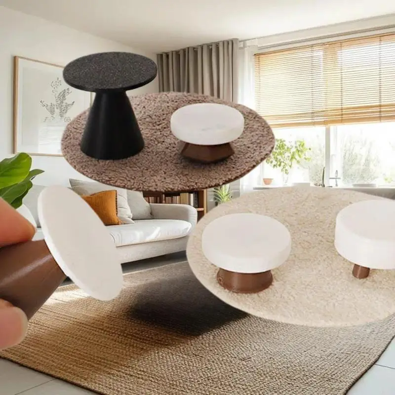 4-teiliges Miniatur-Puppenhaus-Tischmodellbausatz, handgefertigte DIY-Hockerdekorationen, Mini-Spielzeug-Wohnaccessoires für Puppenhaus