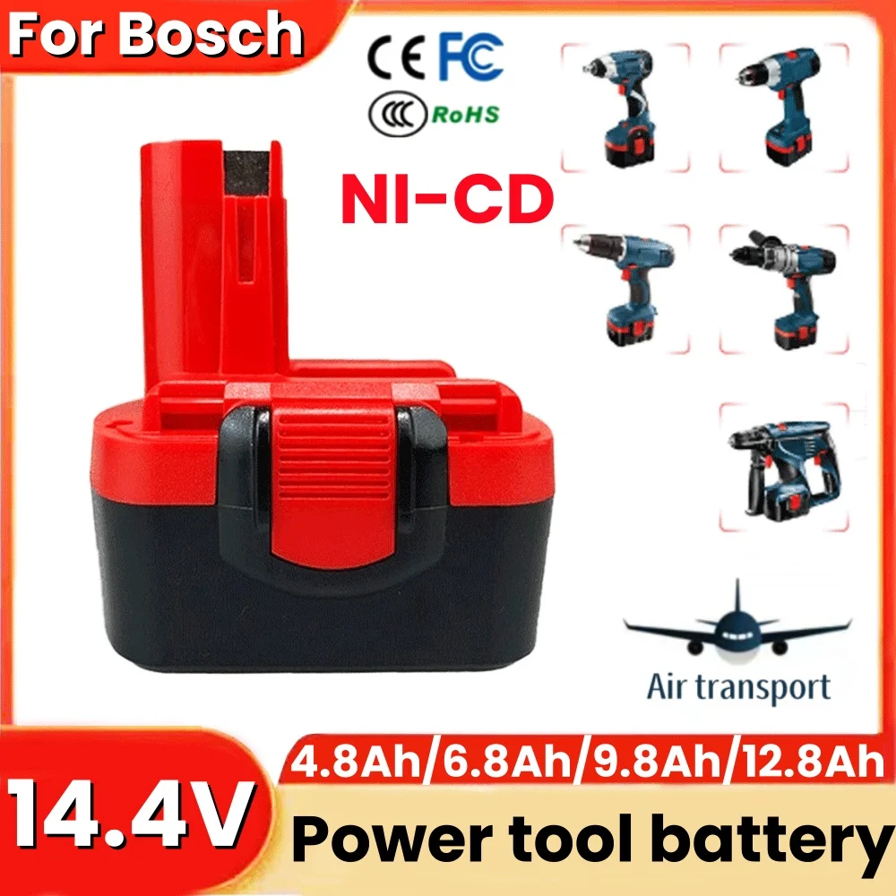 14.4V 4800mAh Ni-CD Rechargeable Battery For Bosch BAT038 BAT140 BAT040 BAT041 BAT159 2607335275 2607335533 perceuse batterie