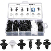 100pcs Trim Panel Retainer Fastener Kit Mixed Auto Plastic Clip Car Body Push Pin Rivet Bumper Door Clips Accessories for Car