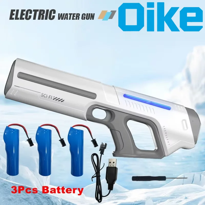 Elektrisch waterpistool speelgoed voor kinderen, volwassenen, automatische zuigwaterblaster, zomer buiten speelgoed, strand, zwembad, tuin spel