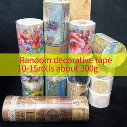 Random decorative tape 10-15rolls about 300g for Planner Washi tape handmade DIY Scrapbooking Masking tape