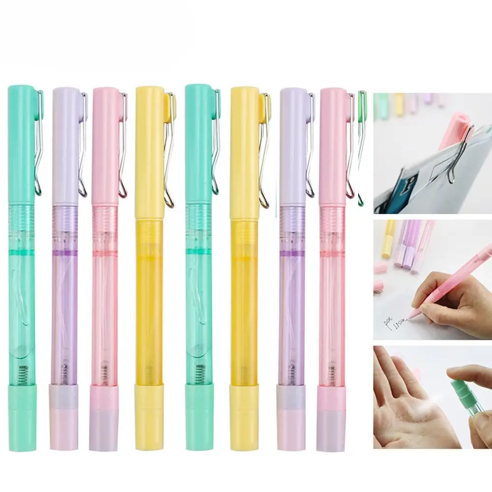 Mini Writing tools Stationery Spray Gel Pen Ballpoint pen Disinfectant Travel Perfume Bottle