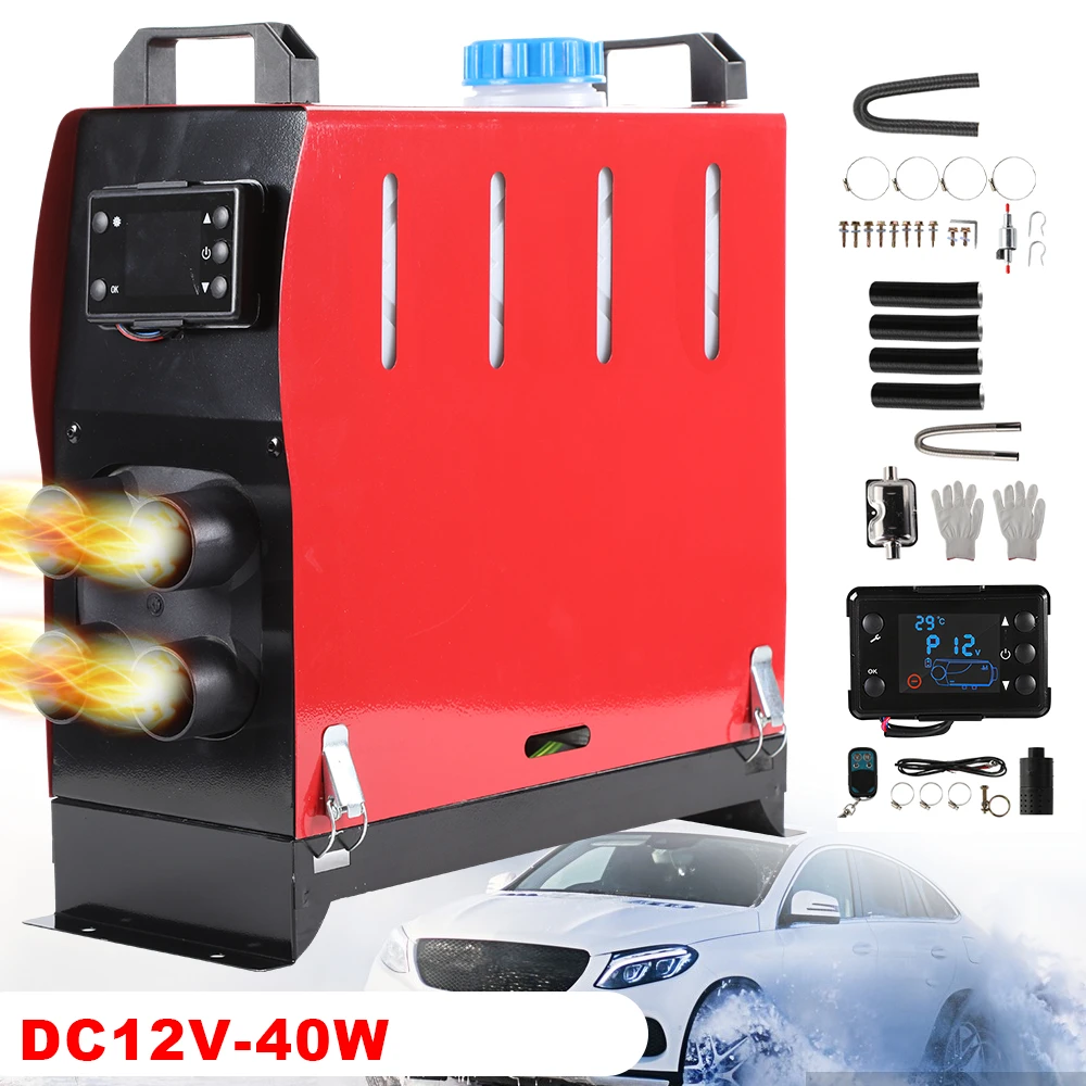 [UK STOCK] Car Heater 8KW 12V Portable Diesel Air Heater Parking Night Heater 4air outlet with LCD Monitor For Car Trailer Truck