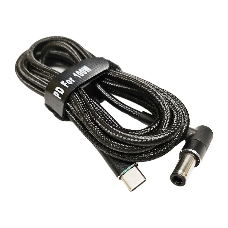 1pcs 1.8M 6.0*3.7 Power Adapter Cable Convertor For ASUS Laptop Type-C To 6.0x3.7mm Decoy Line PD To DC 6.0*0.6MM 100W Braided