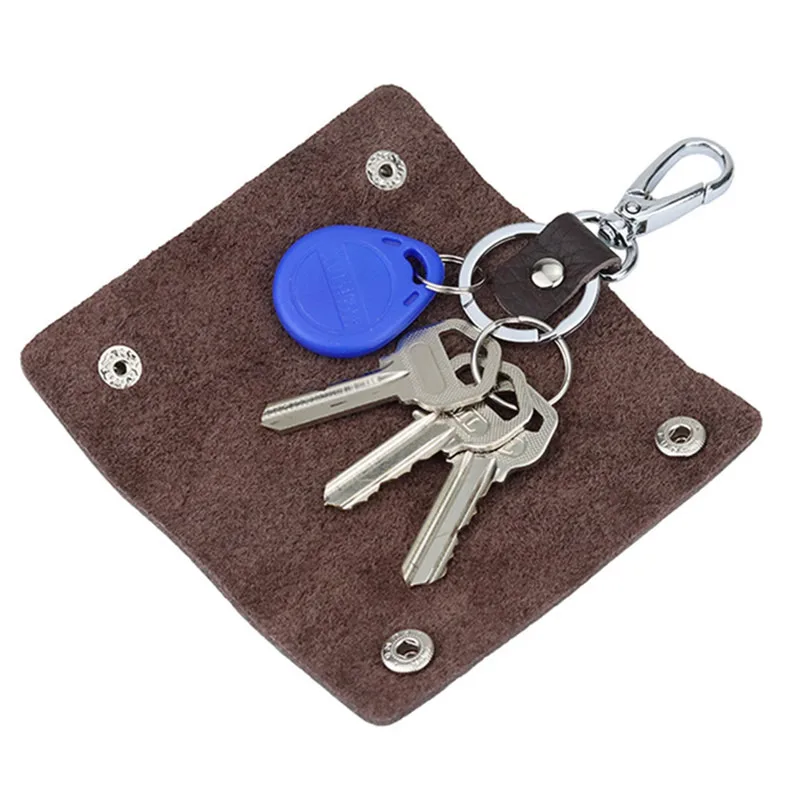 Men\'s Business Leather Key Case Waist Hanging Key Chain Household Large Capacity Female Fashion Multi-function Car Lock Key Bag