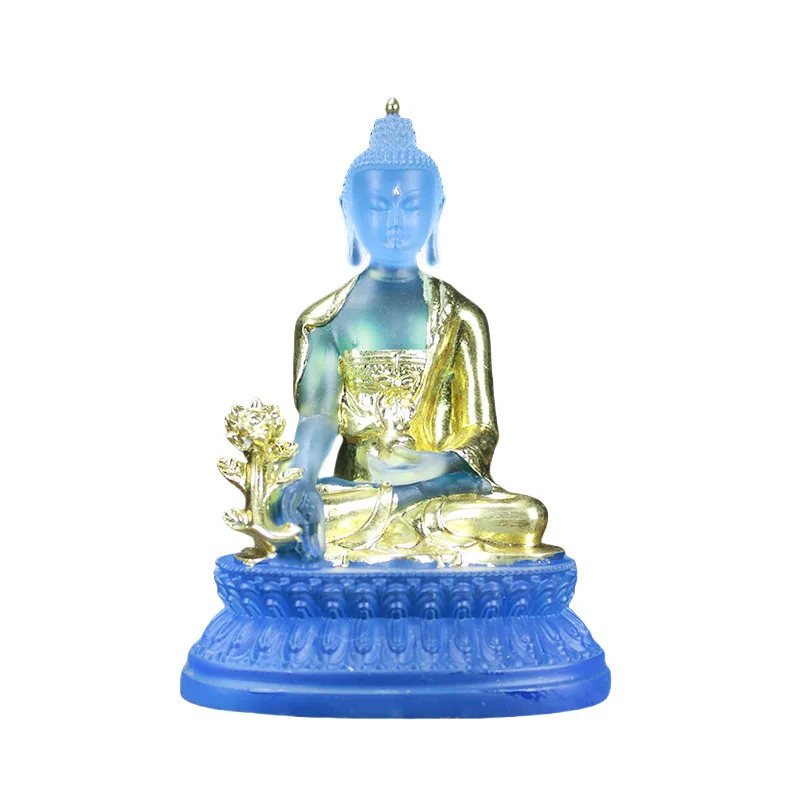 Kép 3: Vize üvegek Belgyógyászat Buddha Szobor - Arany Elgáncsol Fagyanta Buddha Szobrocska kézműves Cifraság