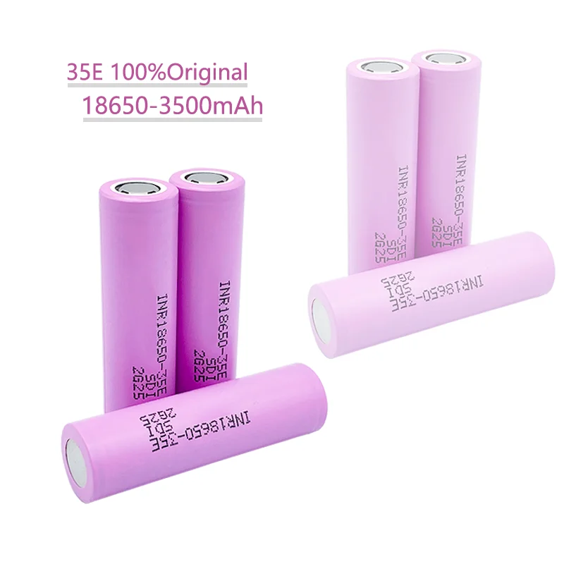 Mkepa 18650 배터리, 충분한 용량 INR 리튬 이온 배터리, 35E, 3.7V, 3500mAh, 25A