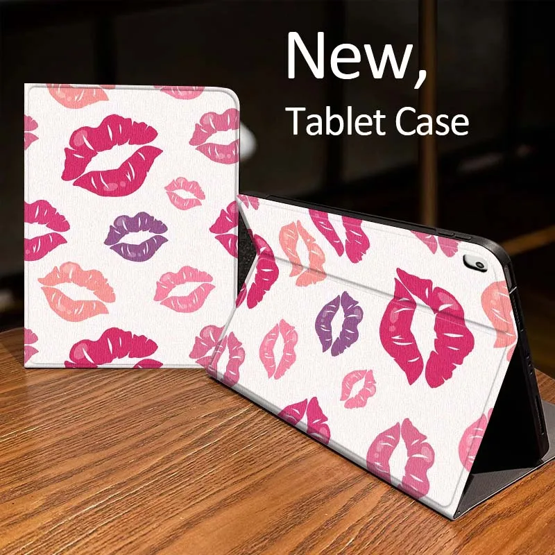 

Lips Romantic Heart Pattern Case For iPad Pro mini Air 1 2 4 3 5 6 7 8gen 9gen 11 M2 M3 M4 6th 7th 10th 11th Gen 2025 Tablet