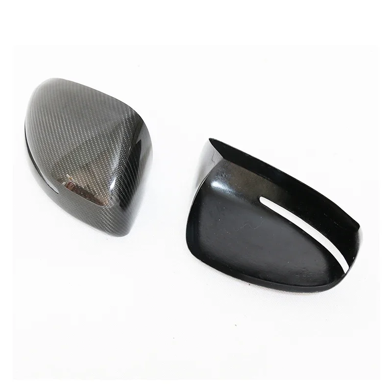 For Audi TT TTS 2007-2013 R8 2007-2011 Real Carbon Fiber Rearview Mirror Cover Cap Shell  Decal  Add on Style 2PCS