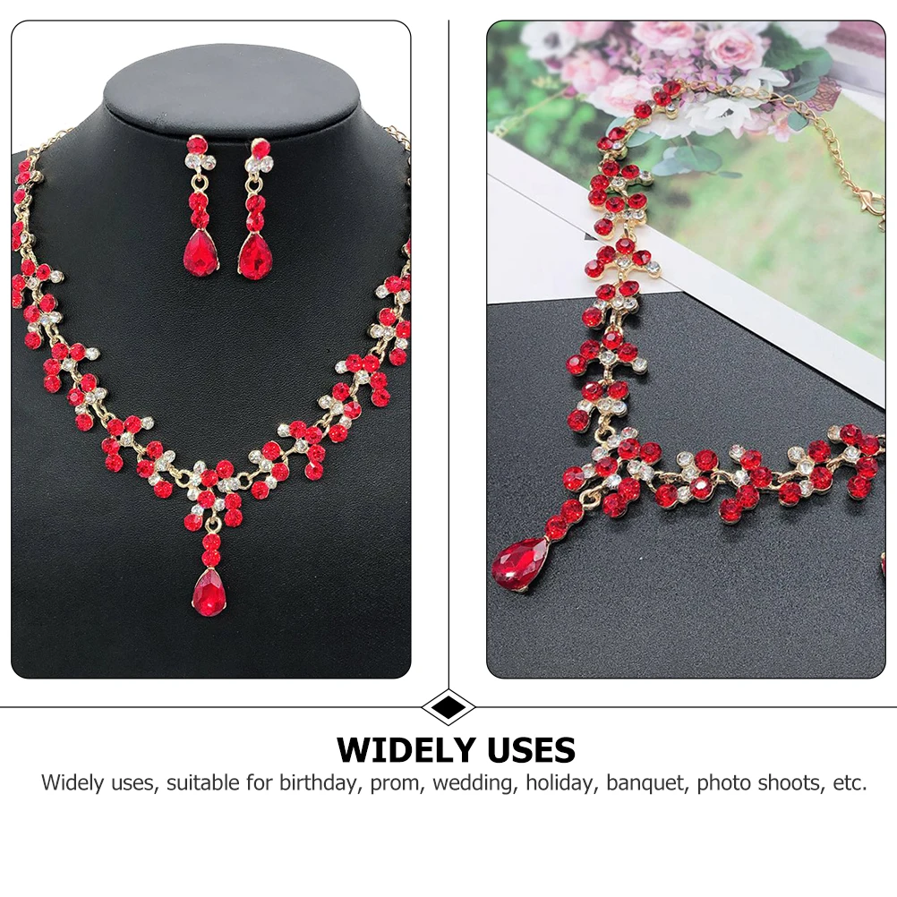 

1 set Kids Necklace Earrings Set Zinc Alloy Rhinestone Crown Headband Birthday Prom Wedding Holiday Banquet Photo Shoot