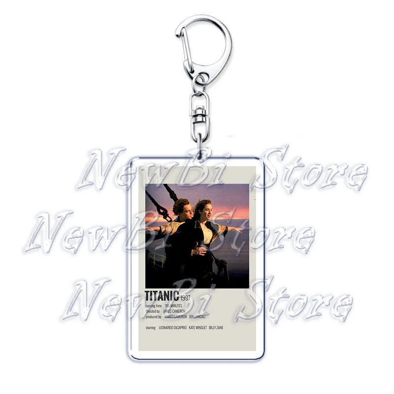 Classic Love Movie Films Keychains Little Women Titanic Pendant Keyring for Accessories Bag Key Chain Ring Jewelry Fans Gifts