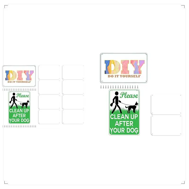 

8Inchx12inch Sublimation Metal Sign Blanks With Screws, 0.65Mm Thickness Bulk Sublimation Blank Yard Signs