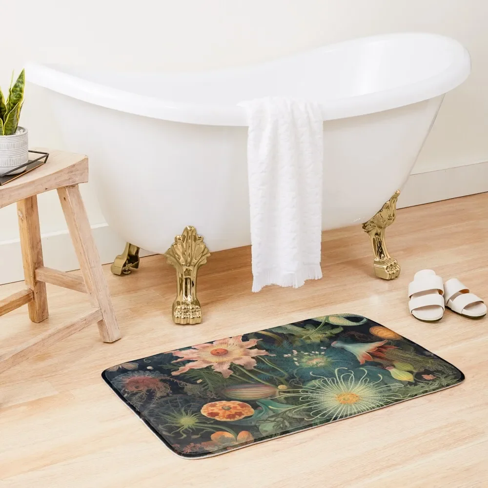 

A.I. Gardens :: Sampling Masters :: Ernst Haeckel + James McNeill Whistler Bath Mat Bathroom Floors Bathtub Carpet Mat