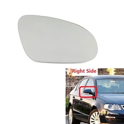 Heated Mirror Glass Right Passenger Side For VW Passat B6 3C R36 TDI TFSI TSI 2006 2007 2008 2009 2010 2011