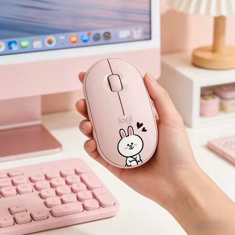 Logitech M350 Pebble Wireless Mouse Bluetooth 2.4G Dual Mode Silent Slim Portable for Laptop PC Mac iPad Office Home