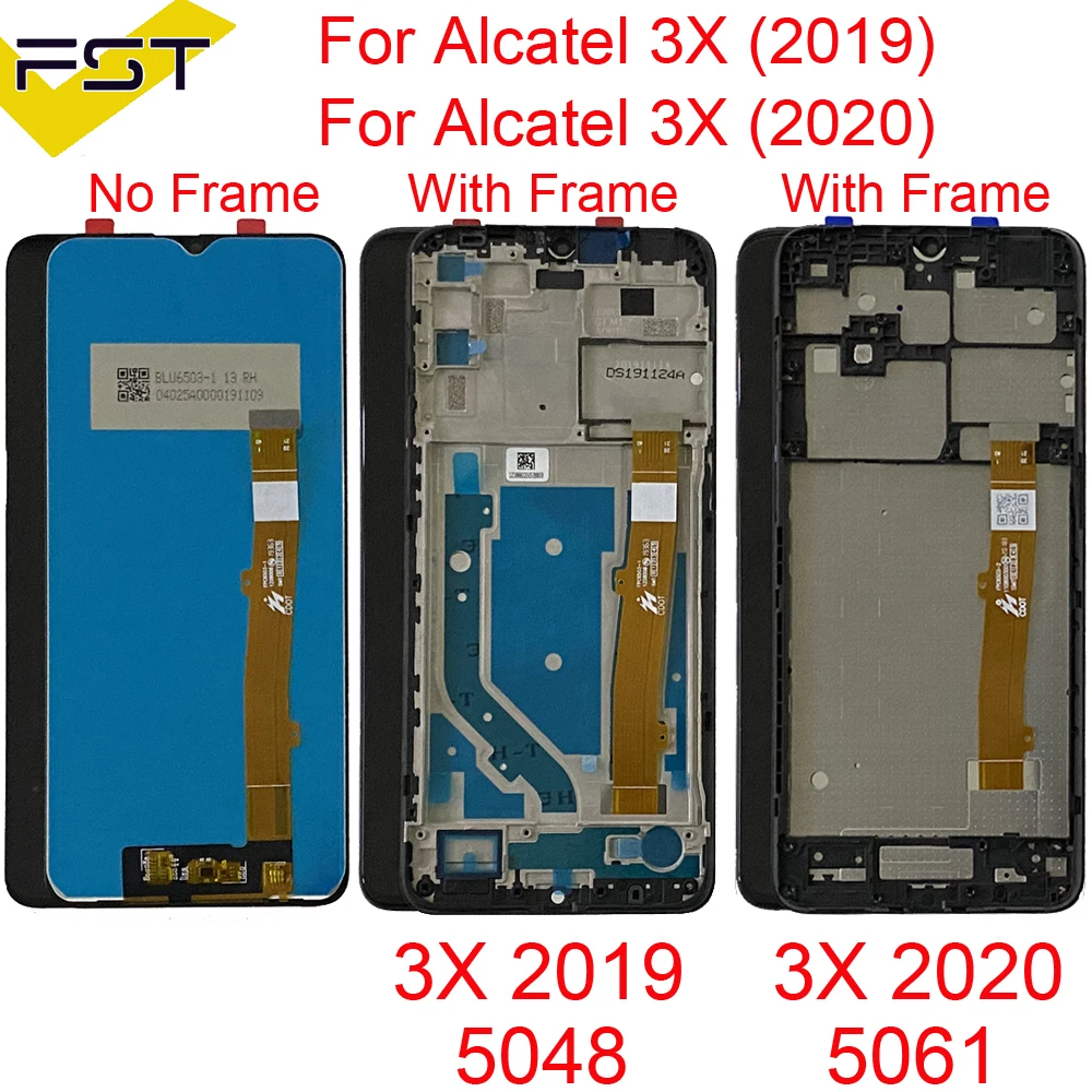 For Alcatel 3X 2020 LCD 5061K 5061U 5061 LCD Screen Touch Display Assembly For Alcatel 3X 2019 5048 5048Y 5048A 5048I 5048U LCD