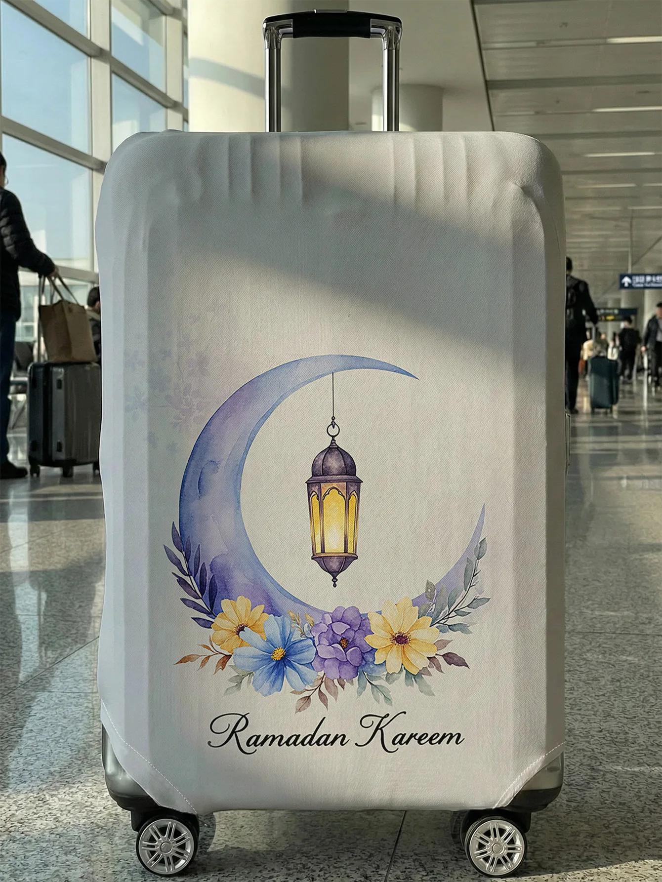 

Purple Moon Lantern Luggage Cover, Suitable for 18-32 Inch Luggage Cover, Luggage Handle Glove, Travel Accessories