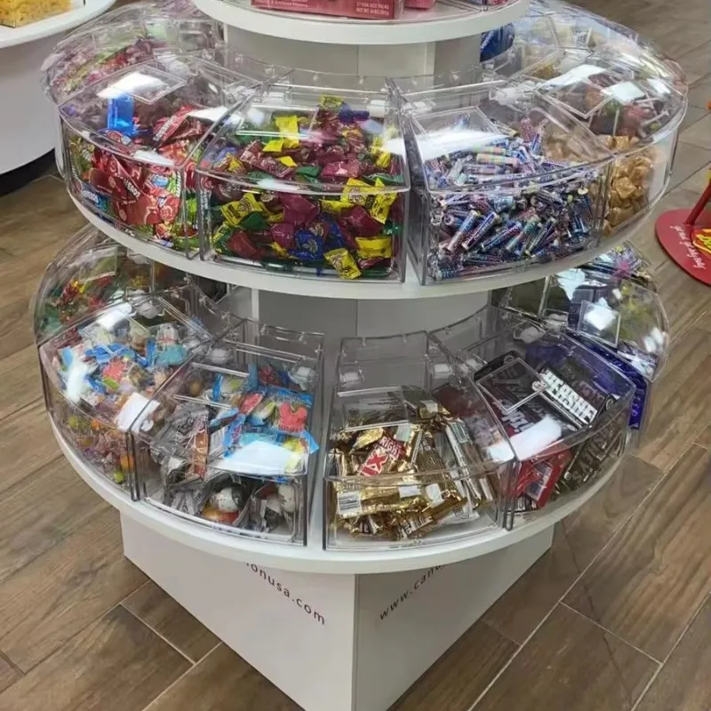 

Pick and Mix Snack Nut Grain Candy Store Equipment Round Shelf /shelving