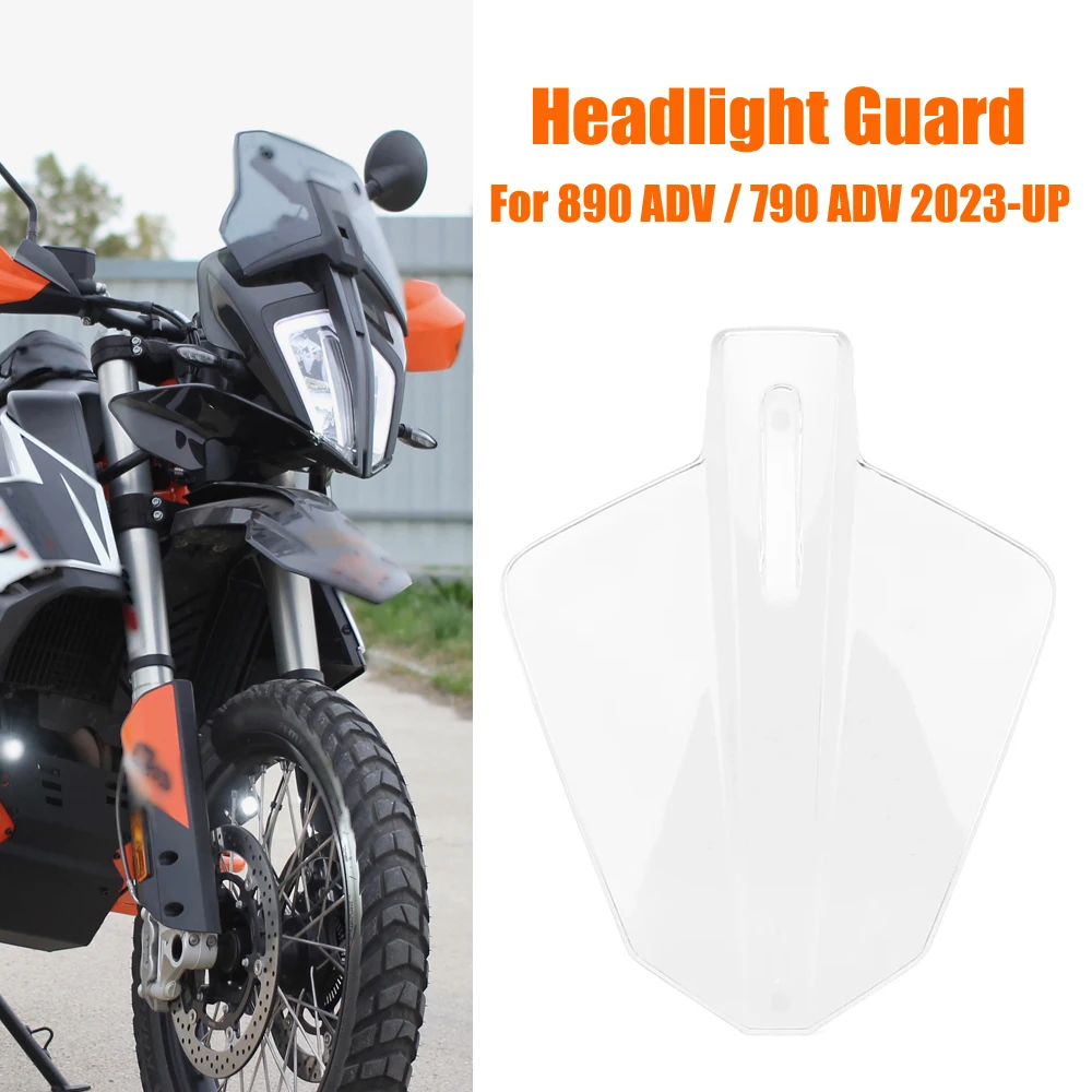 

New Motorcycle Accessories Acrylic Headlight Protector Guard Lense Cover For 790 ADVENTURE 890 Adventure ADV 2023 2024