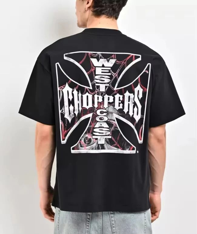 Vintage West Coast Motorcycle Pattern T-Shirt Fashion Y2k T Shirts Long Beach Rider Cross-Print Casual Wear Unisex