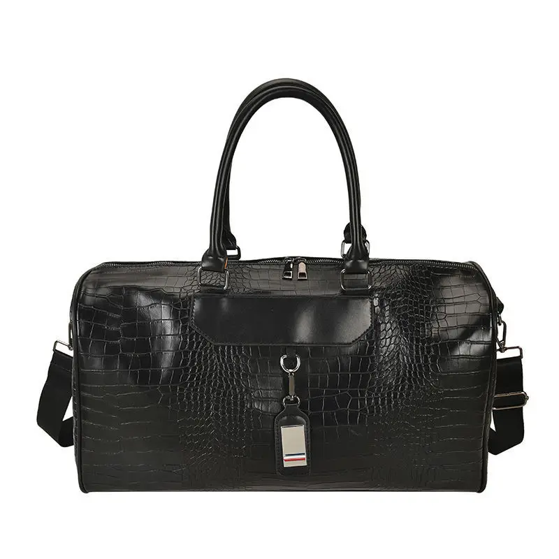 2023 New pu Leather Travel Bags Luxury Men Large Capacity Portable Alligator Shoulder Bag Men's Handbags Vintage Travel Duffle