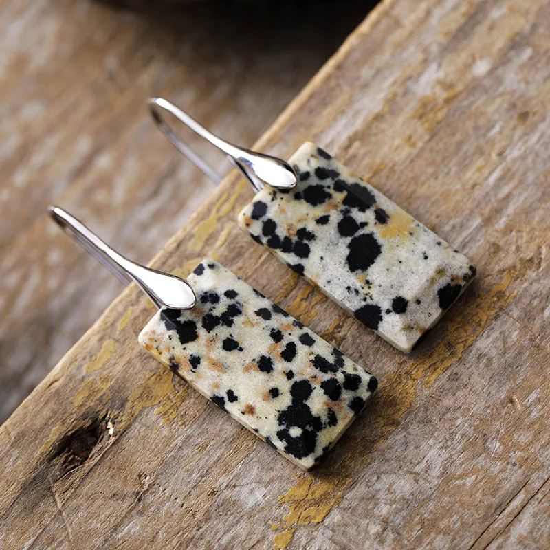 Gomggsale Alluring Gemstone Drop Earrings - Nature's Patterns in Jewelry