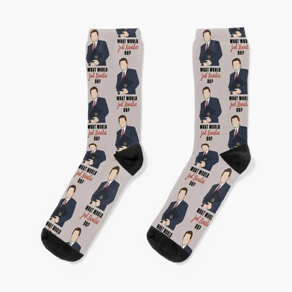 

what would jed bartlet do Socks Novelties Toe sports with print Socks Male Women's