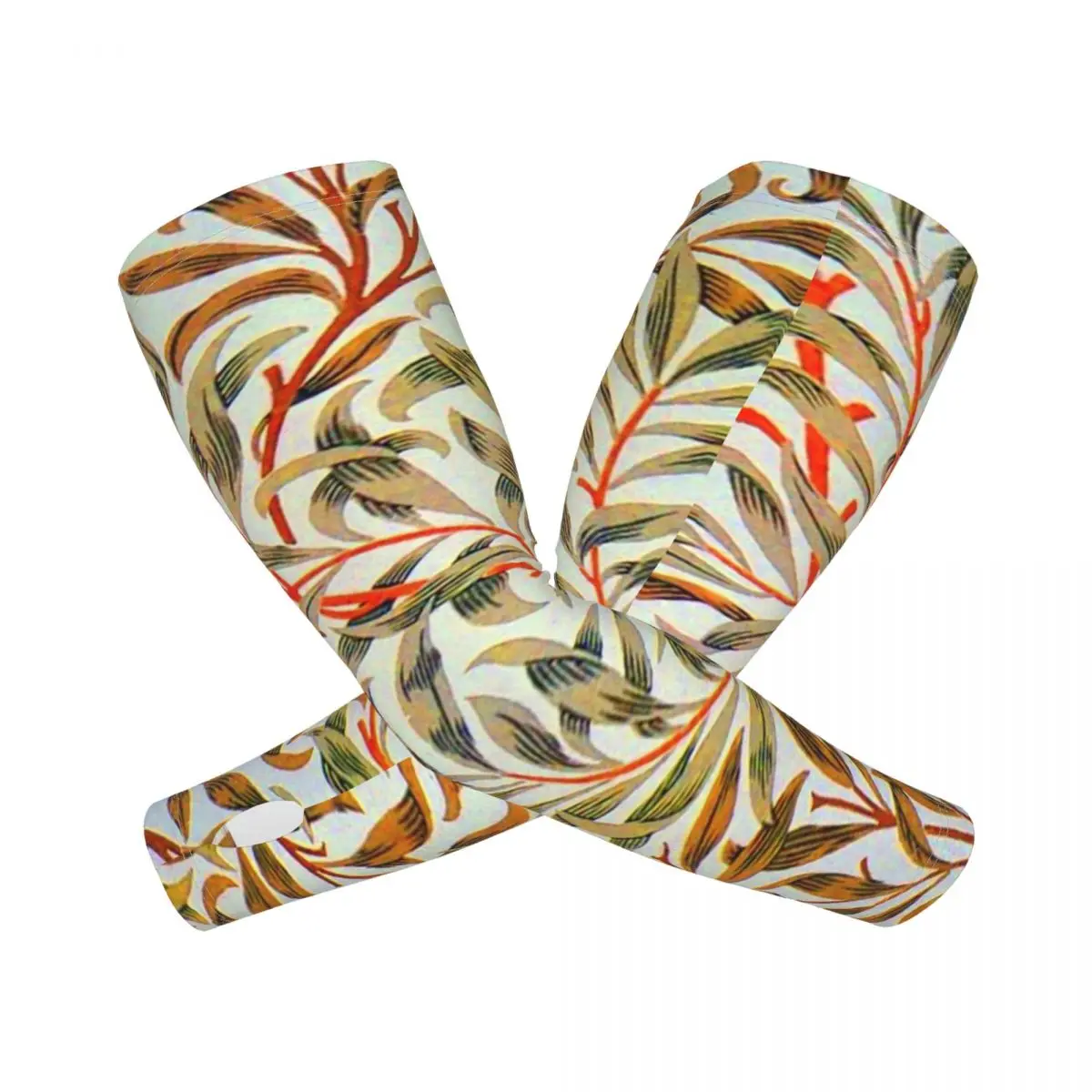 ويليام موريس بوليرسوود أكمام أذرع تبريد خارجية من الشمس فوق البنفسجية غطاء حماية صيفي من الحرير الجليدي لركوب الدراجات وأكمام وشم #1