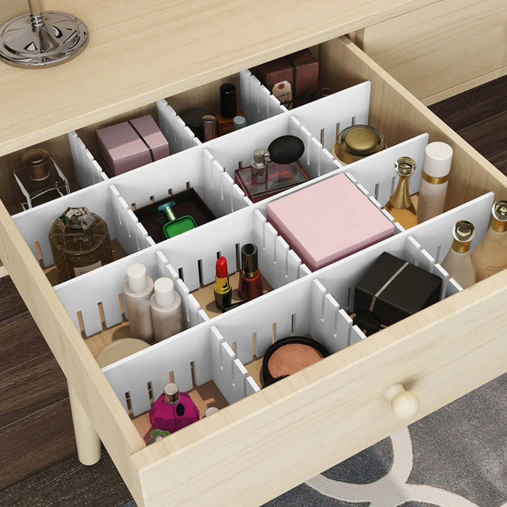 

7pcs Divider Sturdy Pvc Material Home Home Drawer Divider Organizers Neat Storage Multipurpose Drawer Separators