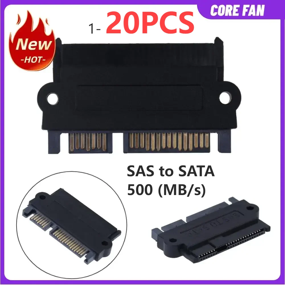 5Gbps SFF 8482 SAS to SATA 180 Degree Angle Adapter Converter Straight Head Portable High Quality For PC Accessories SAS to SATA