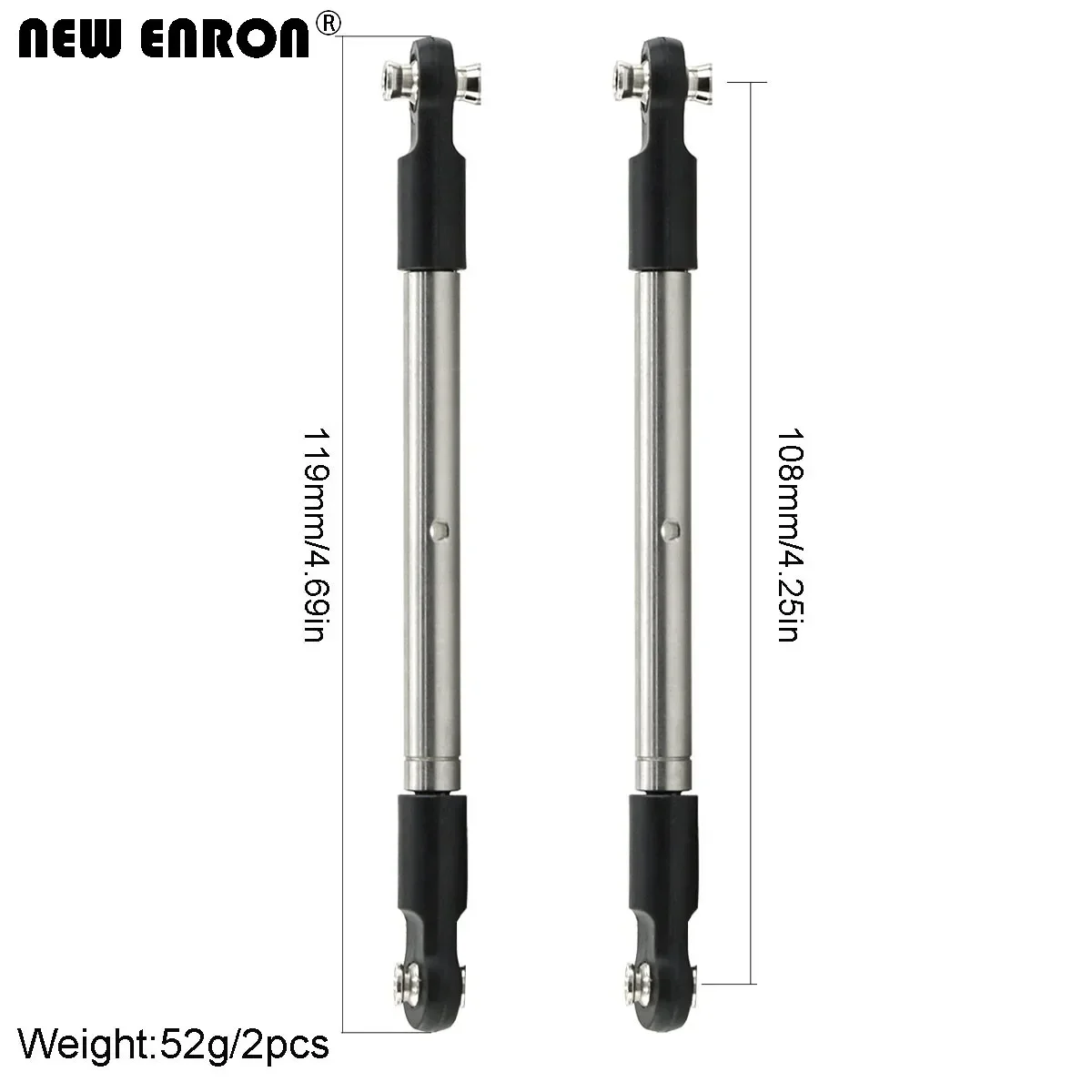 2 قطعة 119 مللي متر الجبهة تو الروابط الربط 8997 الفولاذ المقاوم للصدأ ل RC قطع غيار السيارات 1/10 Traxxas WideMaxx 2.0 89086-4 جديد MAXX V2 #4