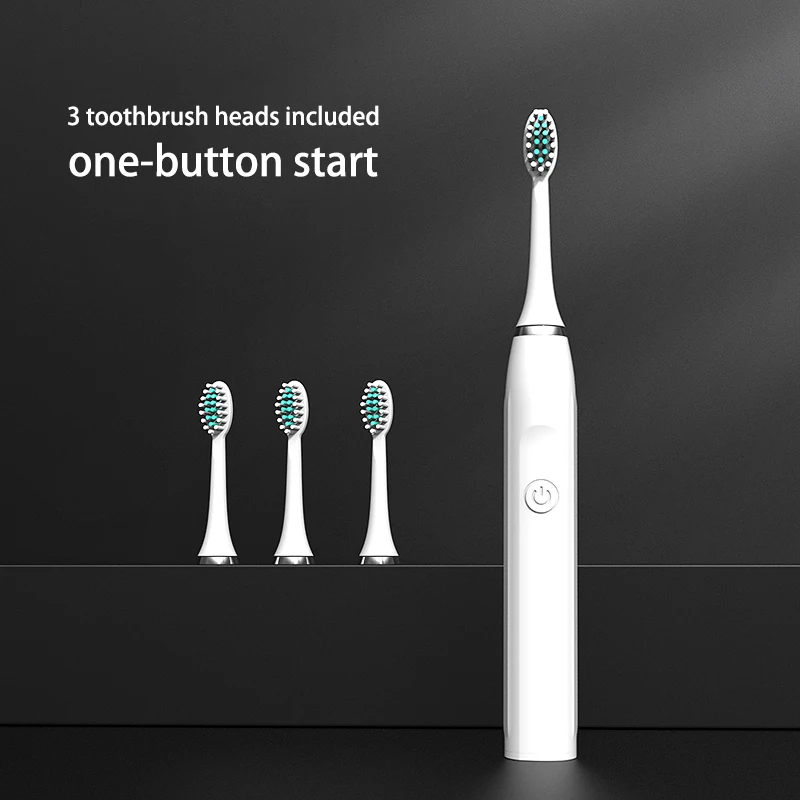 Sonic Electric Toothbrush for Adults Children Ultrasonic Automatic vibrator Whitening IPX7 Waterproof 3 Brush Head battery type