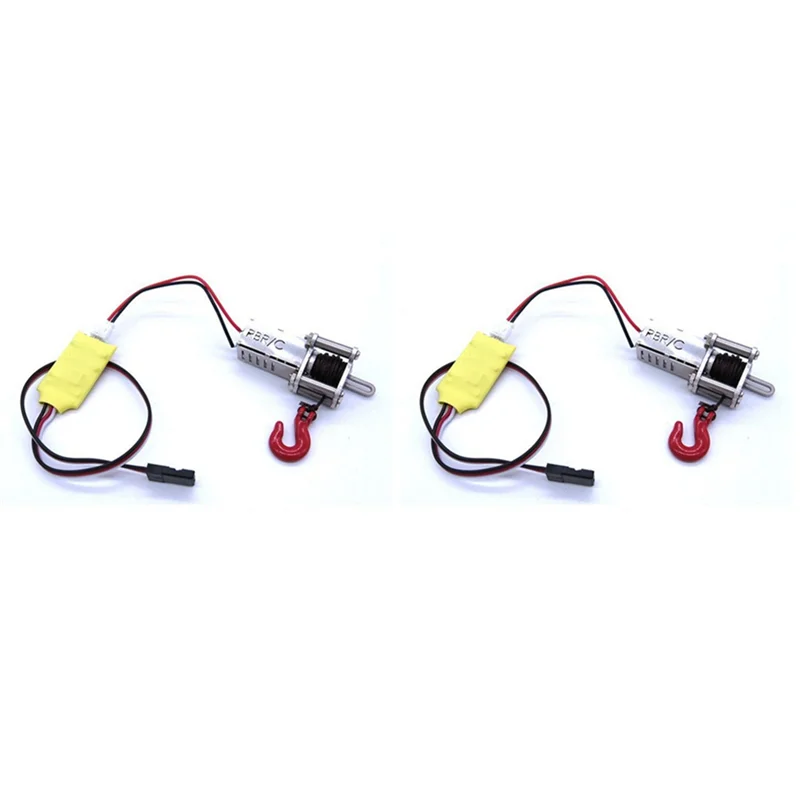 ABUM-2X Verricello simulato automatico in metallo con cavo ricevitore 3CH per parti di automobili WPL B14 B24 B16 B36 C14 C24 C34 MN D90 MN99S RC