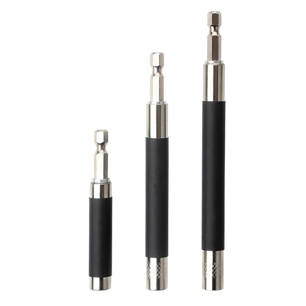 1pc Magnetic Screwdriver Bit Socket Holder Retractable Extension Connection Rod 1/4'' Hex Shank 80/120/140mm For Electric Wrench