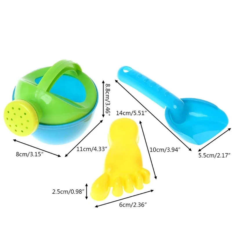 3pcs/set Baby Kids Bath Flower Pot Sand Beach Play Toys Funny Educational Tools shovel tool Sand toys