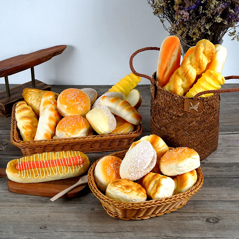 

New simulation fake bread, fruit and vegetable food cake model, creative slow rebound decoration and hanging