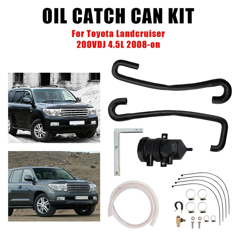 Oil Catch Can Kit OS-PROV-21P Plastic For Toyota Land Cruiser 200VDJ 4.5L 2008-On