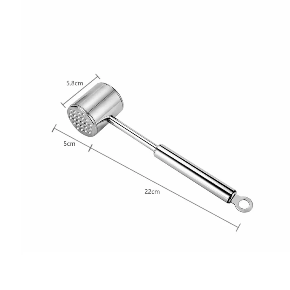 

Stainless Steel Hammer Tenderizer Cooking Pounder Mallet Dual Sided Tool Dual Sided Hammer Long H Kitchen Bar Utensils