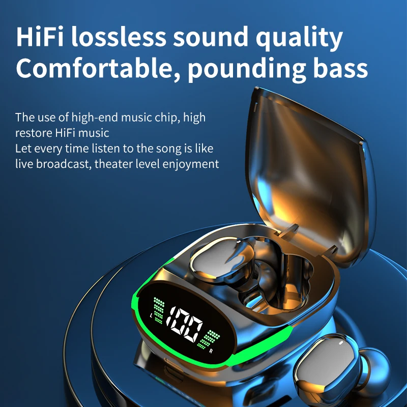 Auriculares TWS con Bluetooth 5,1, cascos inalámbricos con cancelación activa del ruido, Control táctil, sonido HiFi, micrófono