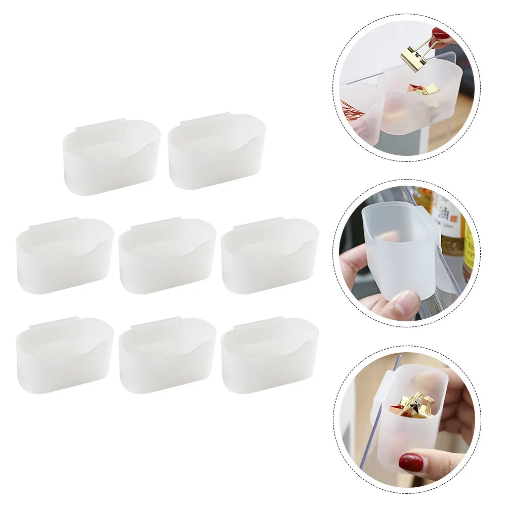 8Pcs Plastic Refrigerator Organizer Seasoning Packet Holder Fridge Hanging Box Mini Storage Case Kitchen Storage Solution