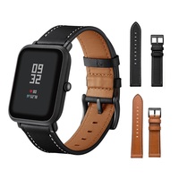 20mm Leather Watchband For Huami Amazfit GTS 2 GTR 42mm Replacement Strap For Xiaomi Amazfit Bip S Lite Zepp E Watch Accessories