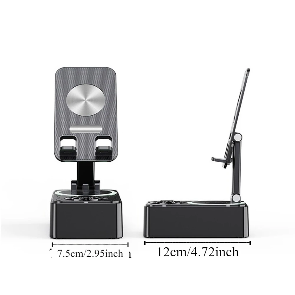 Foldable 3 in 1 Phone Holder Rotating Multi-Function Bluetooth Speaker Phone Stand Portable Anti-Slip Pads