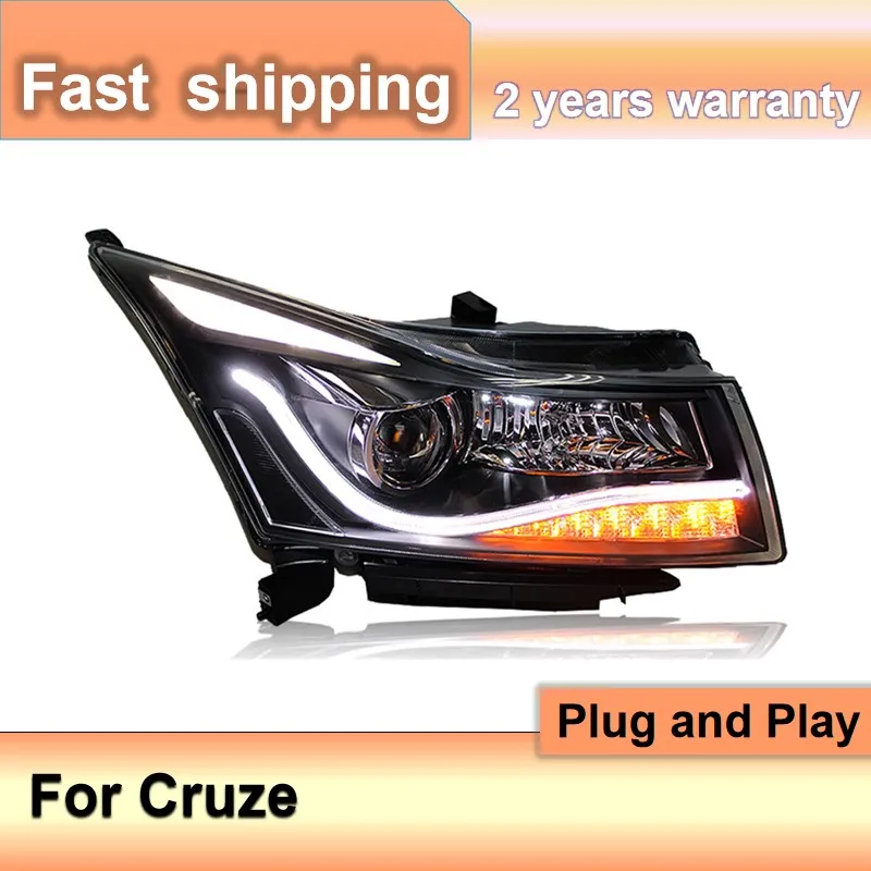 

Автомобильные аксессуары для Chevrolet Cruze, фары 2009-2016, фары Cruze, DRL, указатель поворота, линза проектора ближнего и дальнего света