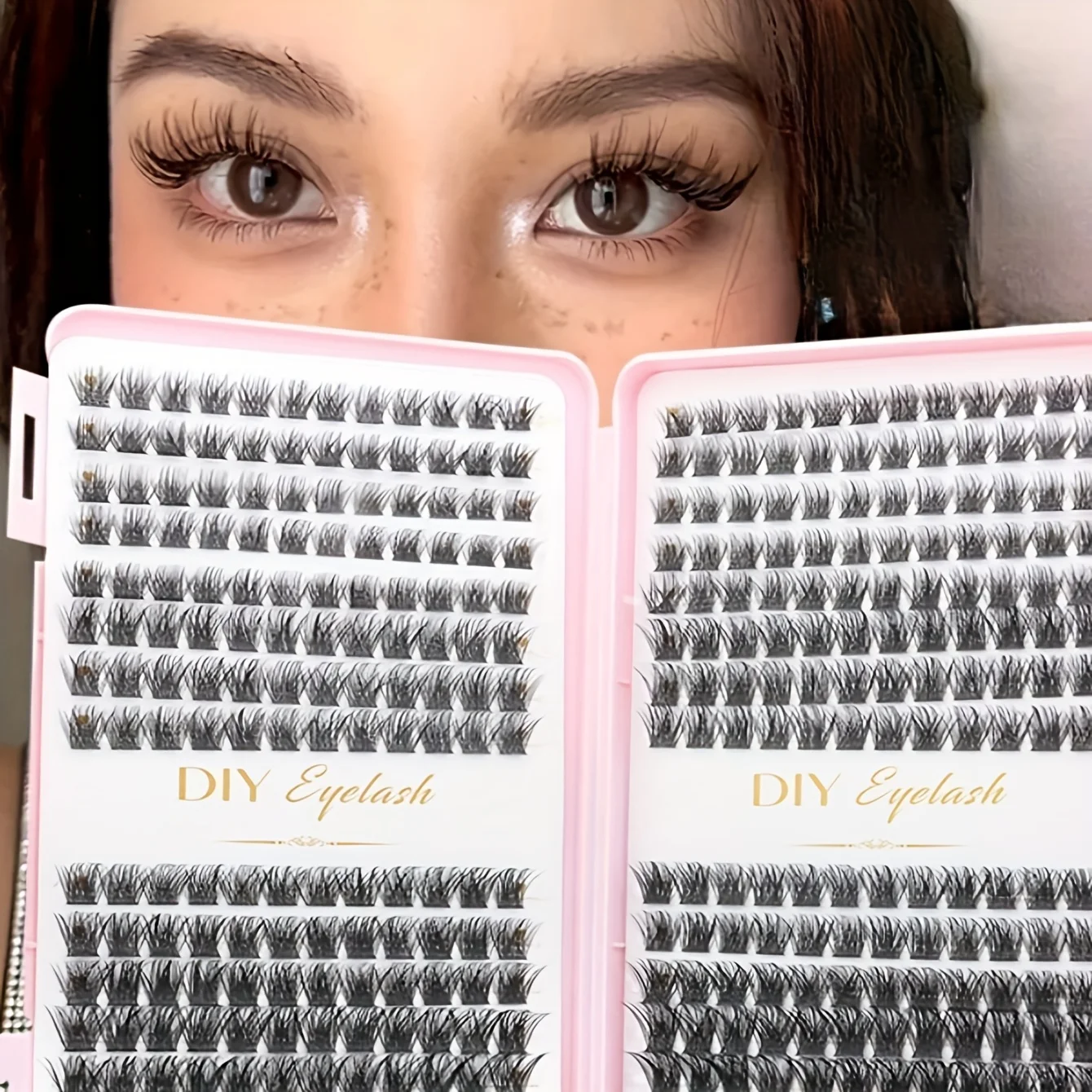 384 Stück einzelne Wimpern, Wimpernbuch-Cluster, Verlängerungen, falsche Wimpern, DIY zu Hause, Cluster-Wimpernverlängerungen, Make-up