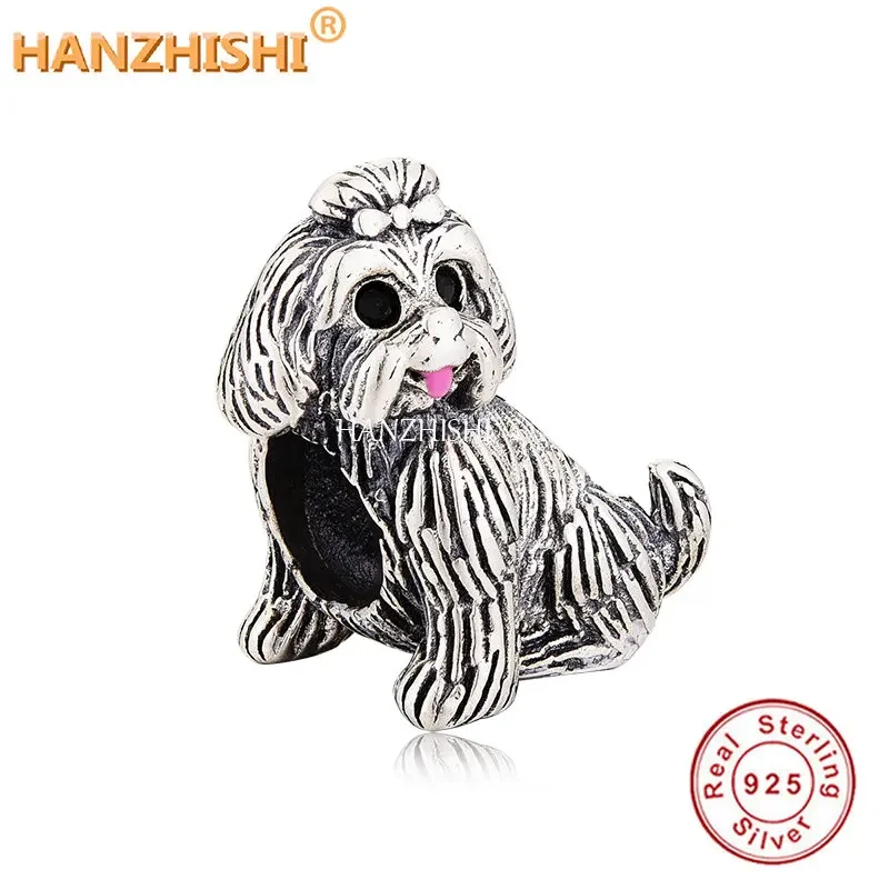 Fit Original pan Charms Bracelet 925 Sterling Silver Bead Cute Animal Dog Cat Turtle Bear Birds Charms For Women DIY Jewelry